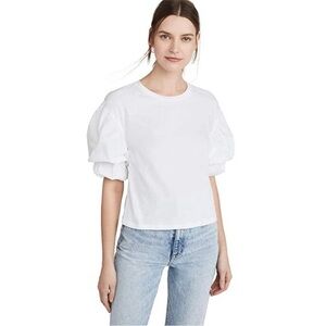 Joie Bee Short Puff-Sleeve Top